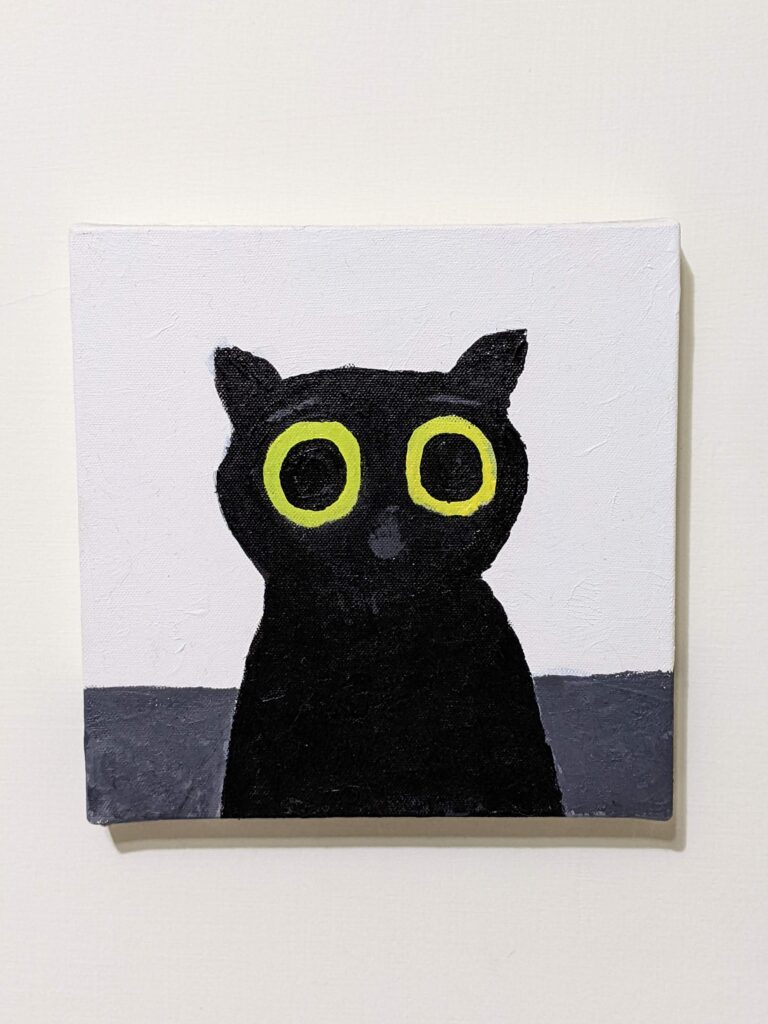 The Gaze Of The Black Cat – Painting #2